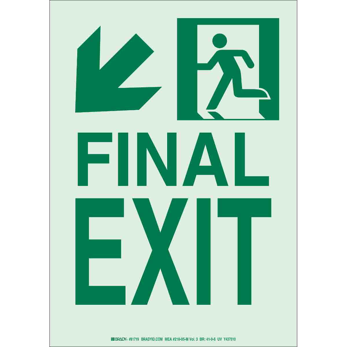 81719 NYC 14X10 FINAL EXIT+DOWN-LEFT UL1994