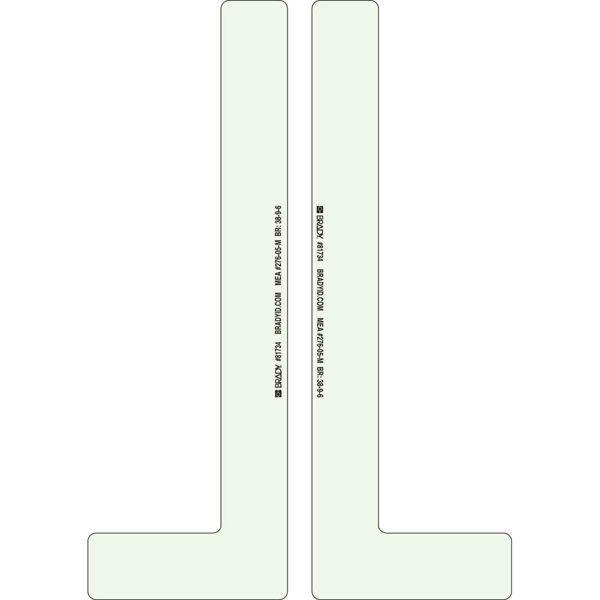 81734 NYC B564 1"X9" PLUS 1"X2" RET. BLK/GLOW
