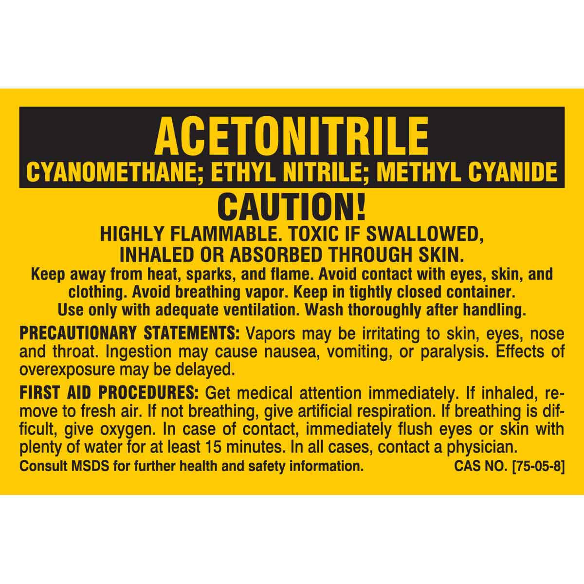 8181PLS B-302 2X2.875 25/PK ACETONITRILE