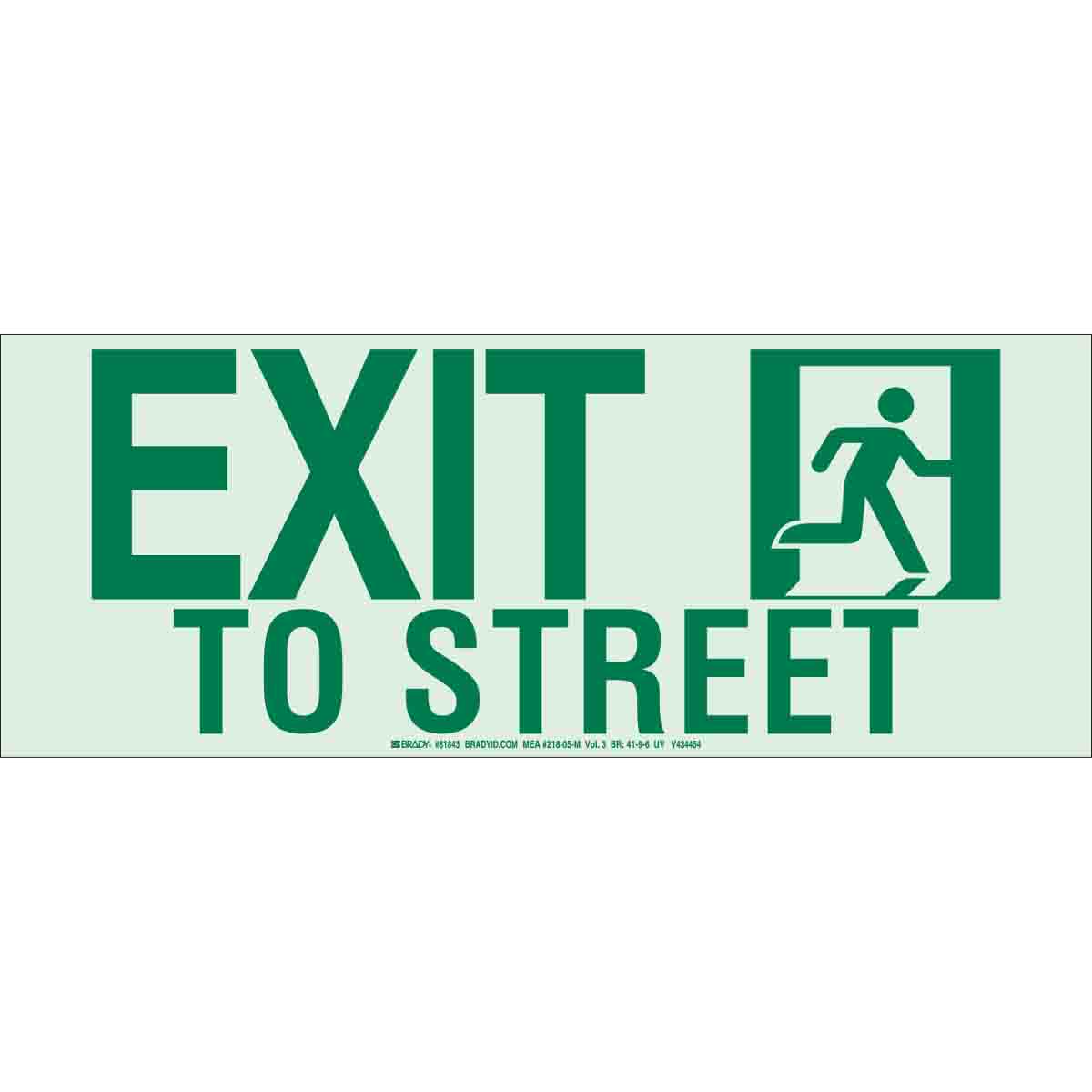 81842 NYC 7X18 EXIT TO STREET NO ARROW UL1994
