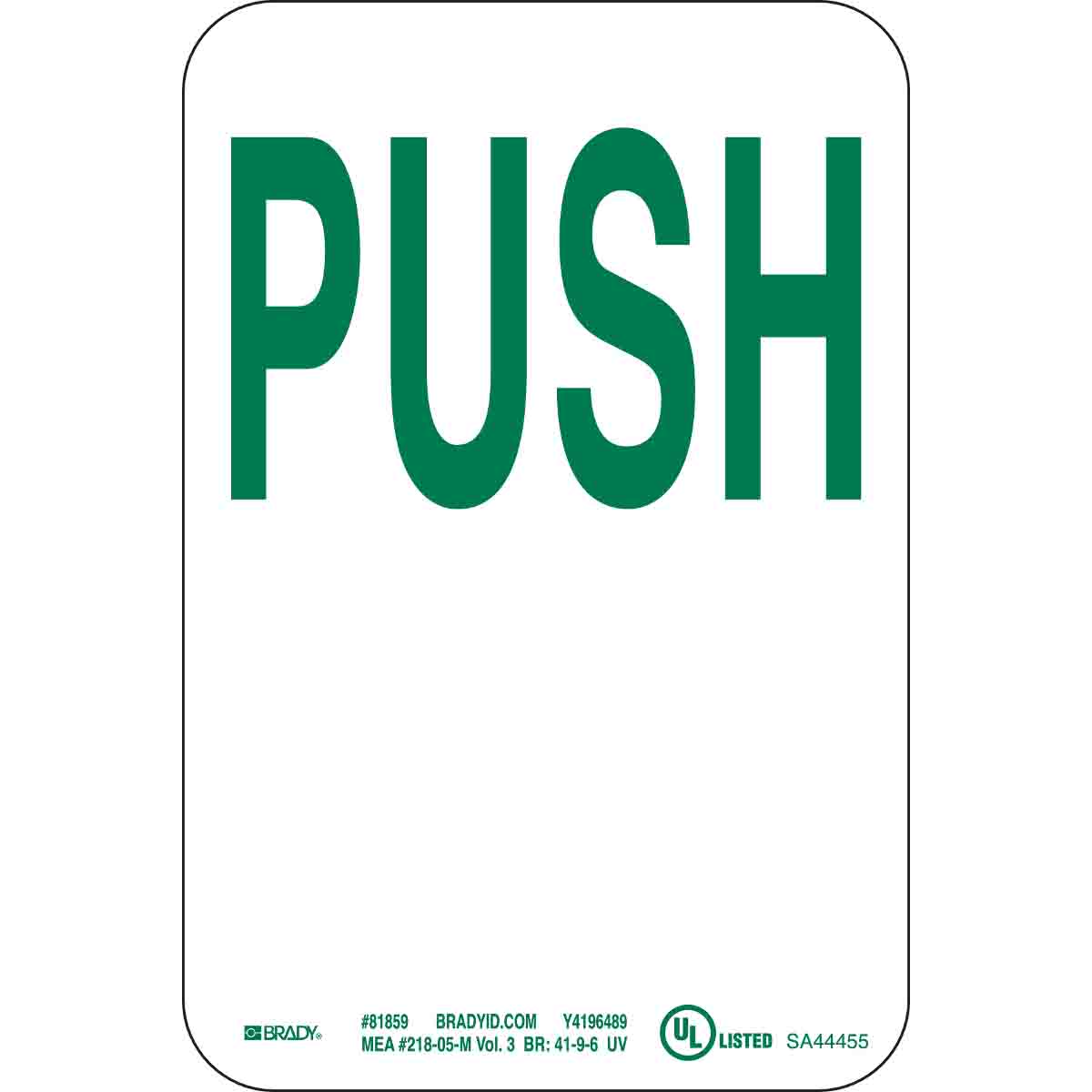 81859 NYC B523 6X4 PUSH 10/PK UL1994