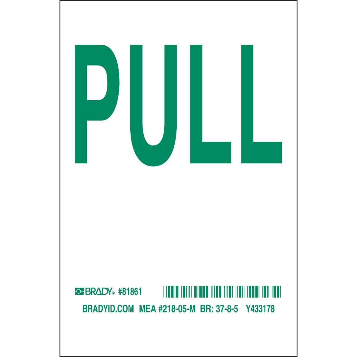 81862 NYC B523 6X4 PULL 10/PK UL1994