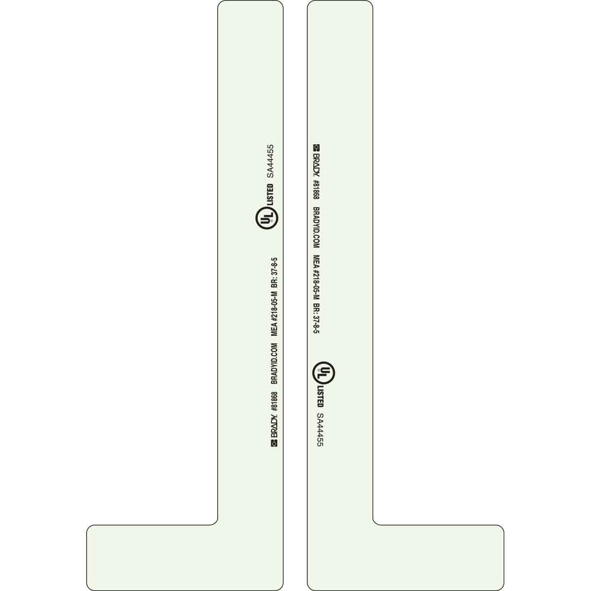 81868 NYC 9X3 L-STAIR MARKERS 520/PK UL1994