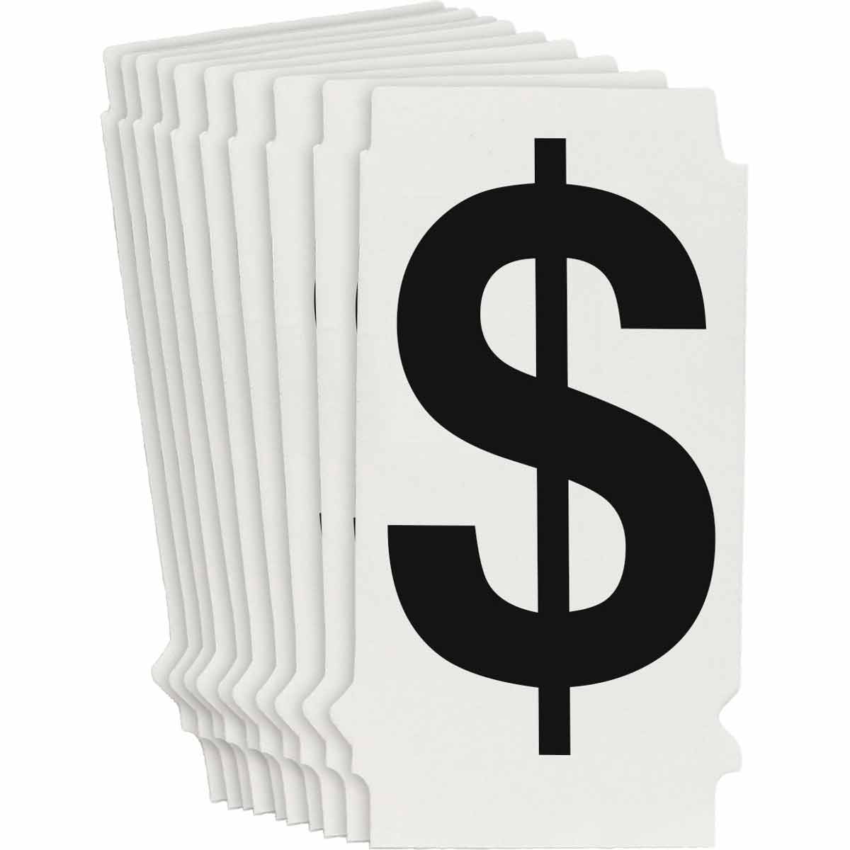 8205P-$ QA 8205 Series B302 1.5" Lbl, $ BK 10PK