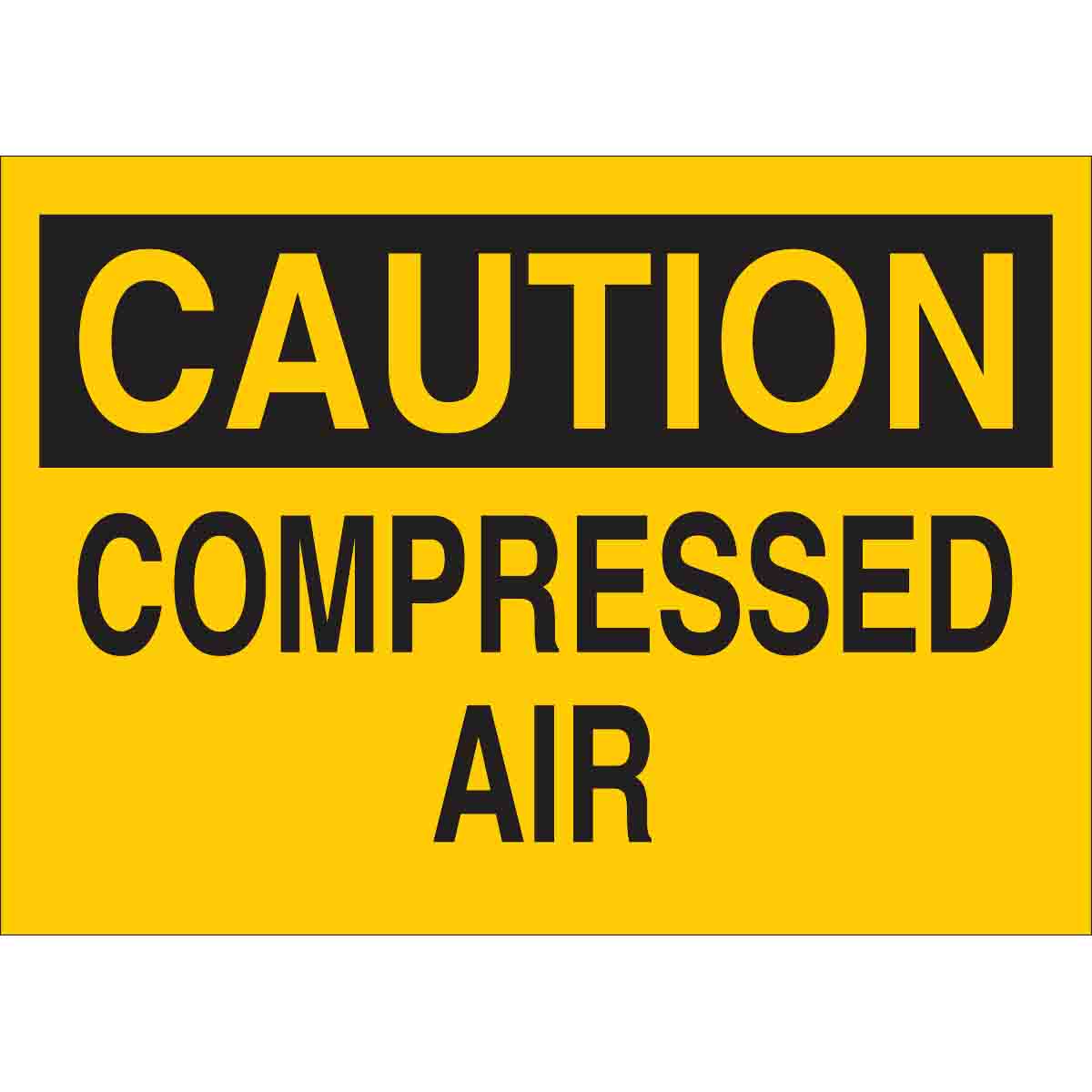 40833 B555 10X14 BLK/YEL CAUTION