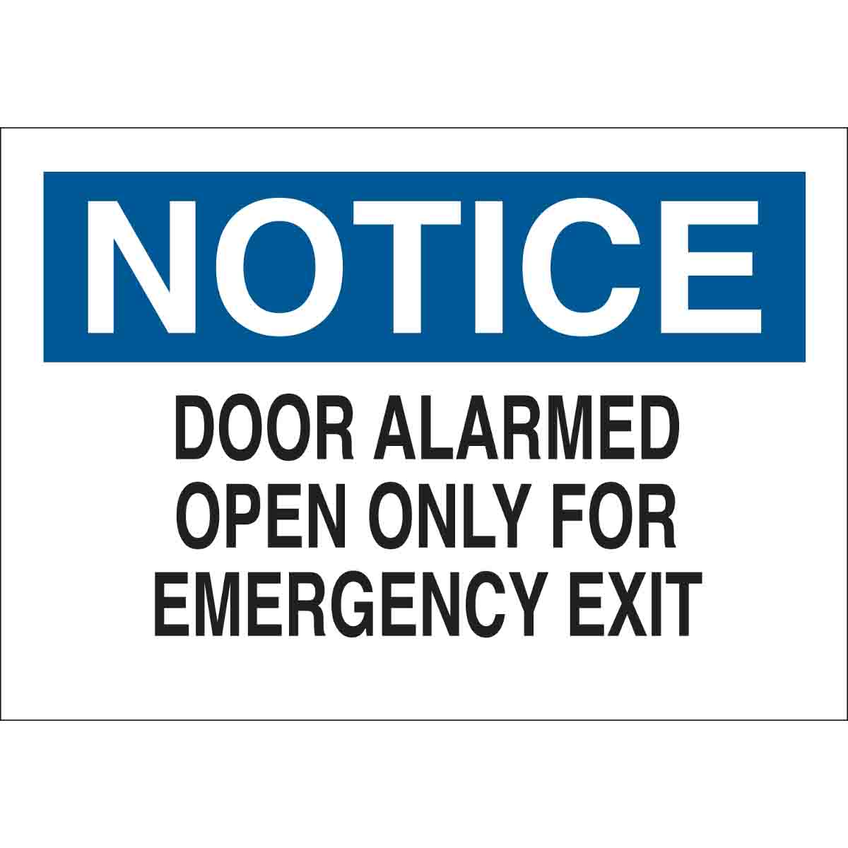 Aluminium Sign-Exit for Emergency Use Only-Metal-Door Caution Alarmed Safety 