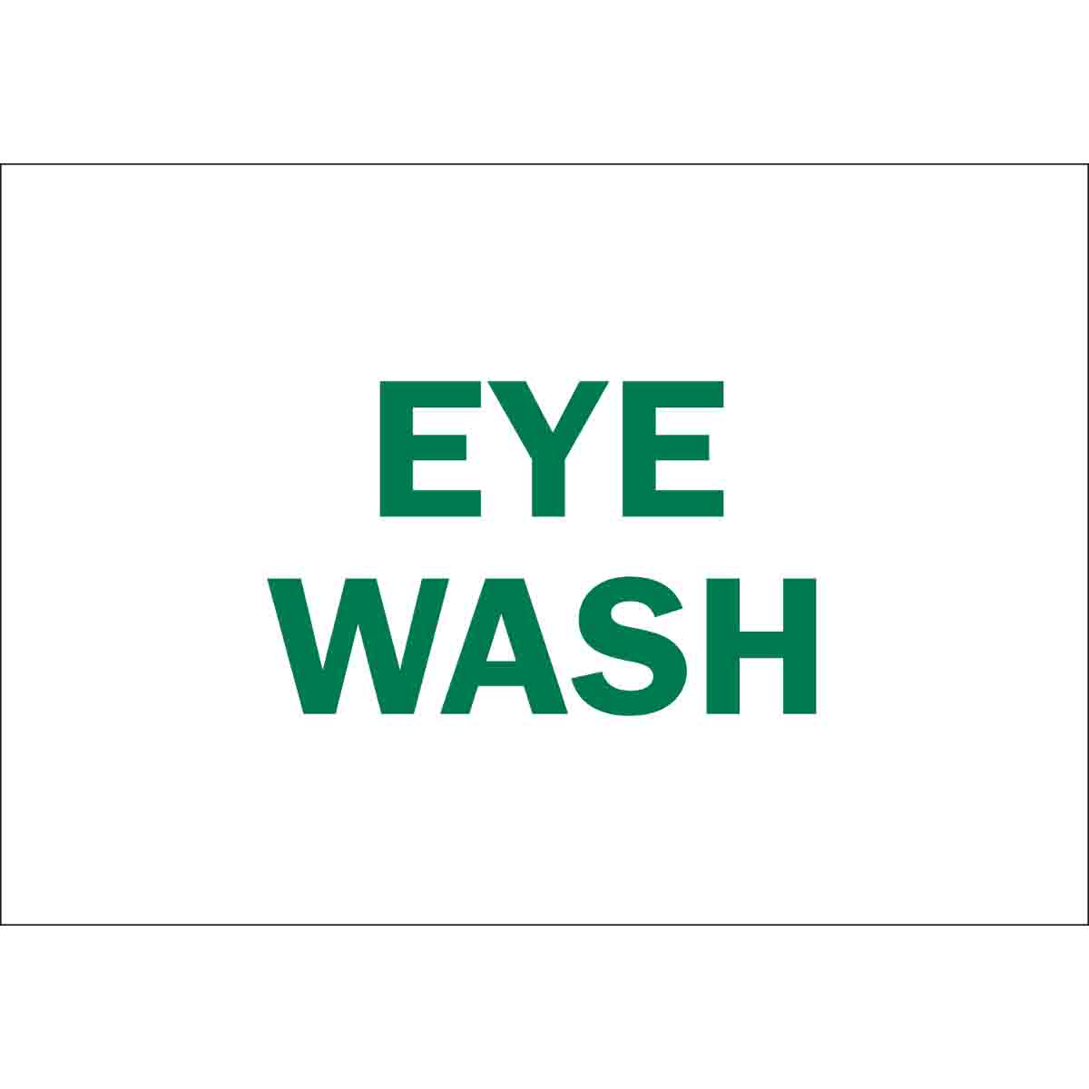 72700 B120,10X14,GRN/WHT,EYE WASH