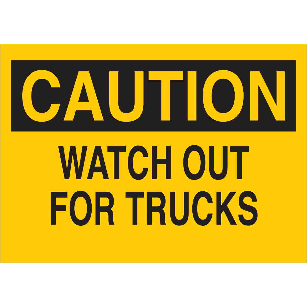 22720 B401 10X14 BLK/YEL CAUTION