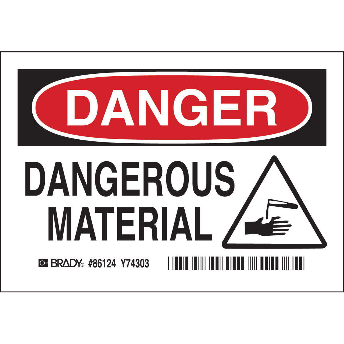 86124 B302-3.5X5-WK-O-5/PK-DAN-DANGEROUS MATE