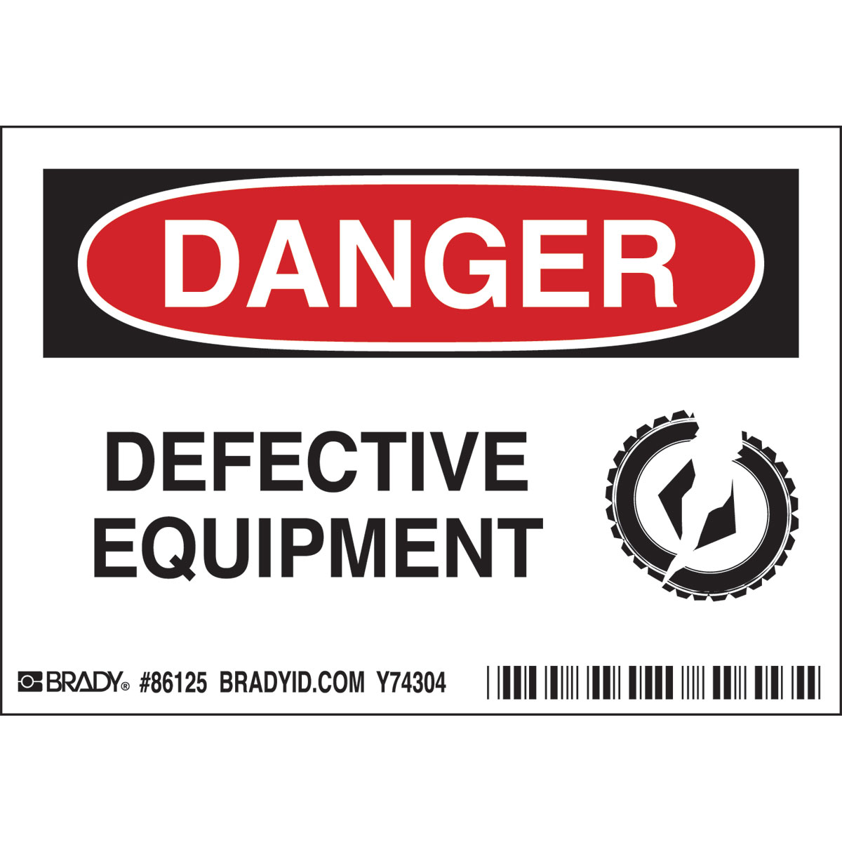 86125 B302-3.5X5-WG-O-5/PK-DNGR.DEFECTIVE