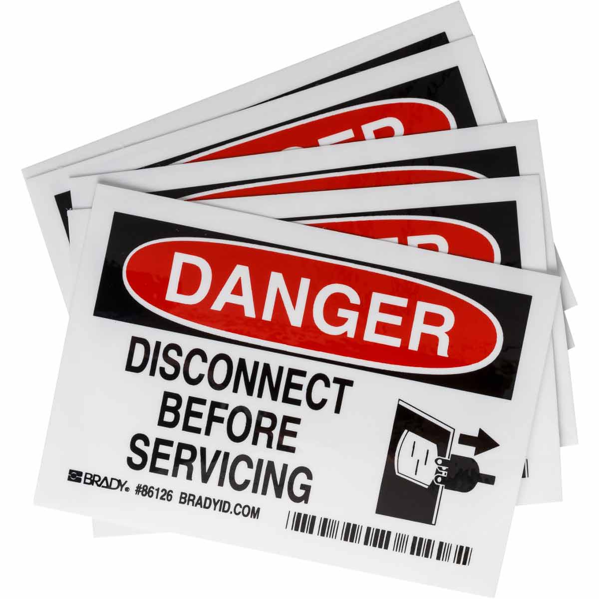 86126 B302-3.5X5-WG-O-5/PK-DNGR.DISCONNECT