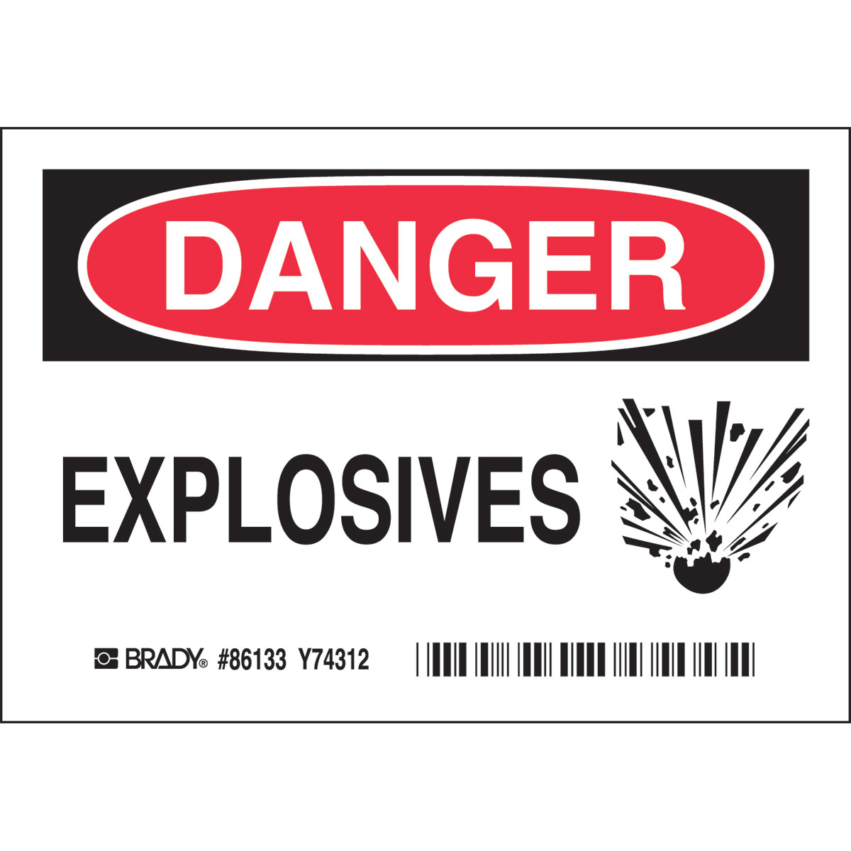 86133 B302-3.5X5-WG-O-5/PK-DNGR.EXPLOSIVES