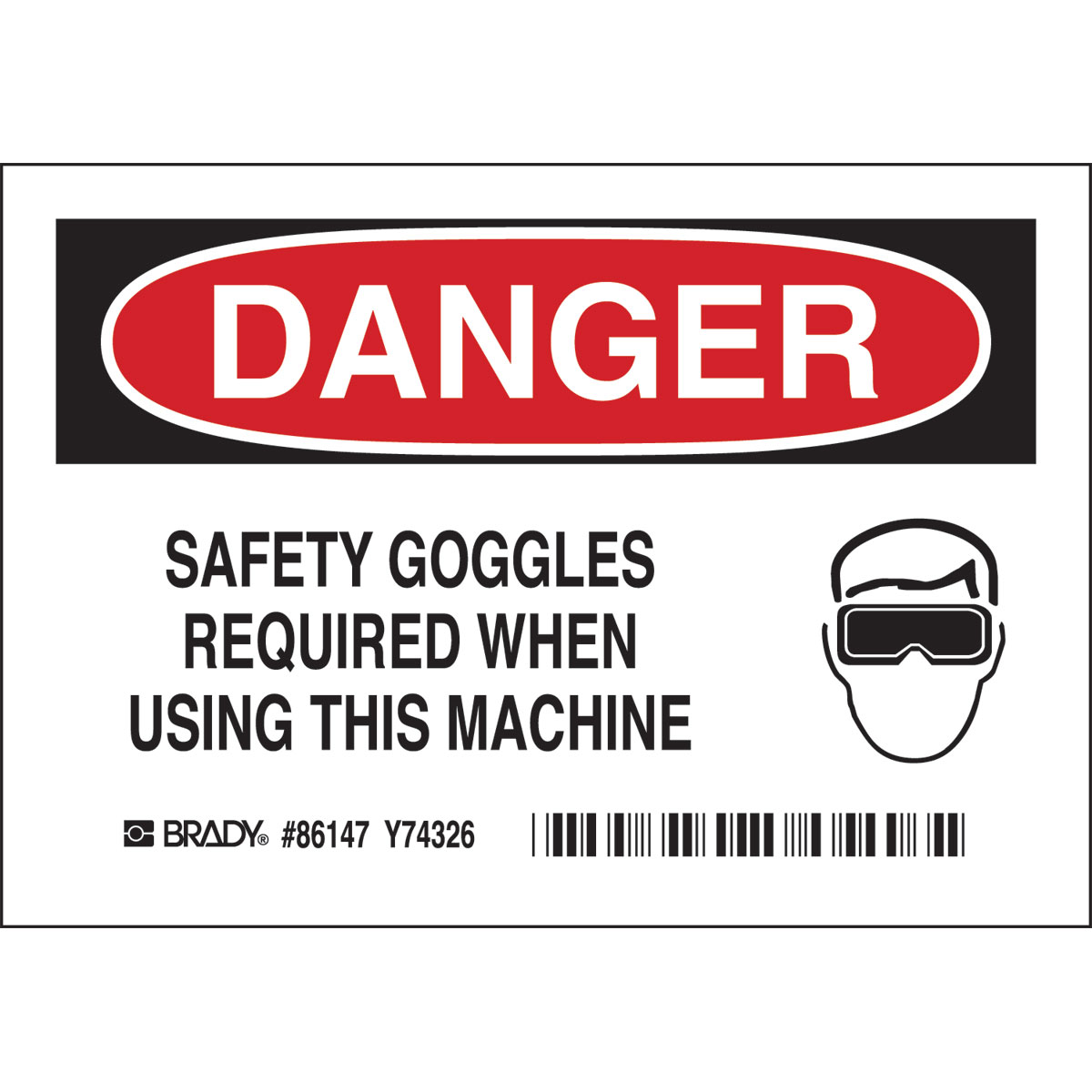 86147 B302-3.5X5-WK-O-5/PK-DAN-SAFETY GOGGLES