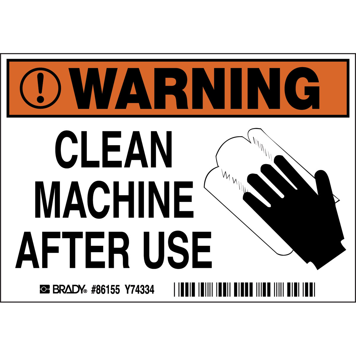 86155 B302-3.5X5-WO-O-5/PK-WRNG.CLEAN