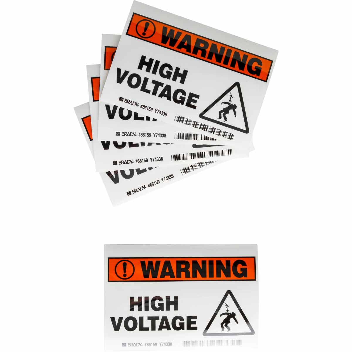 ENG/SPN HIGH VOLTAGE 5/Package 5 Tags Brady 49858