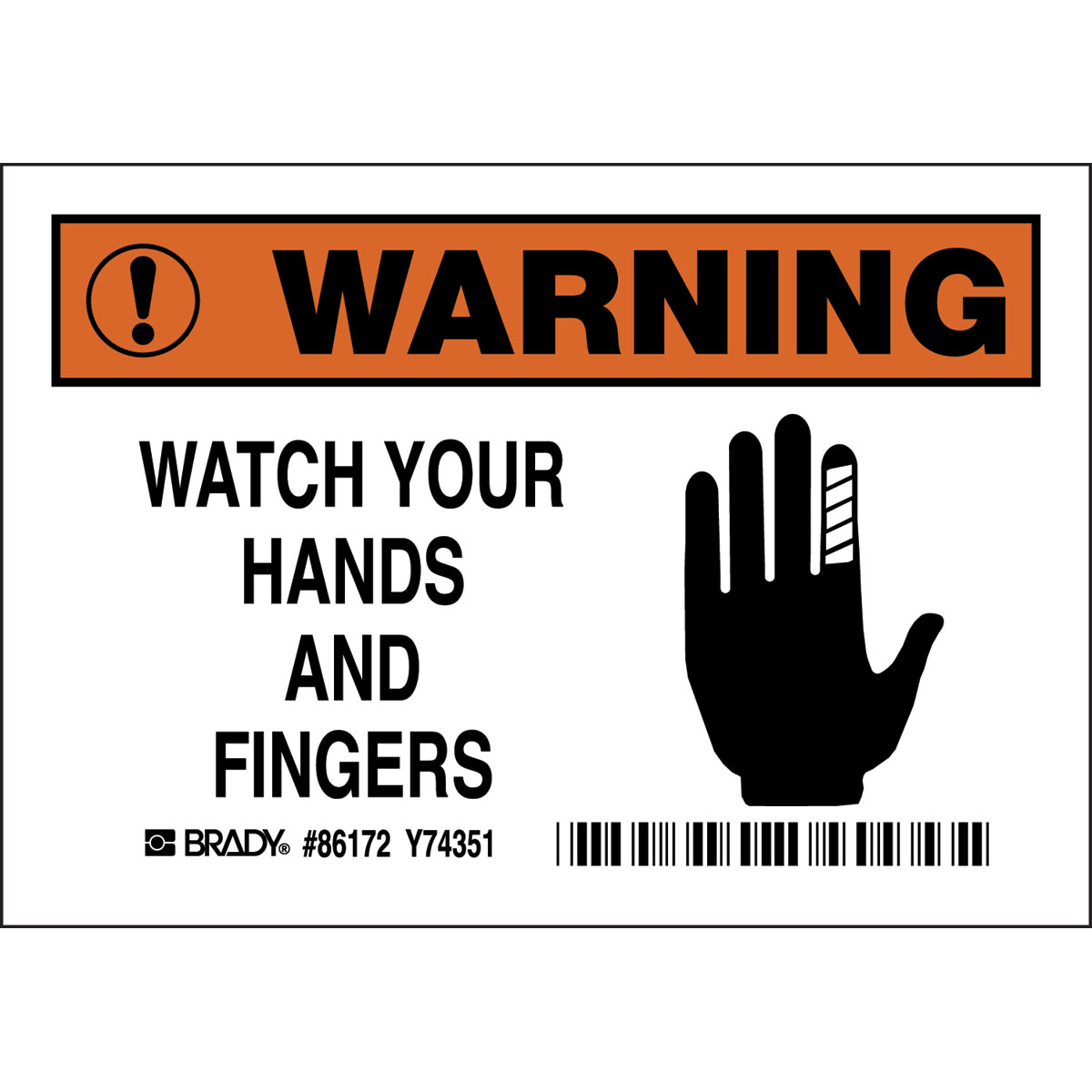 86172 B302-3.5X5-WO-O-5/PK-WRNG.WATCH YOUR