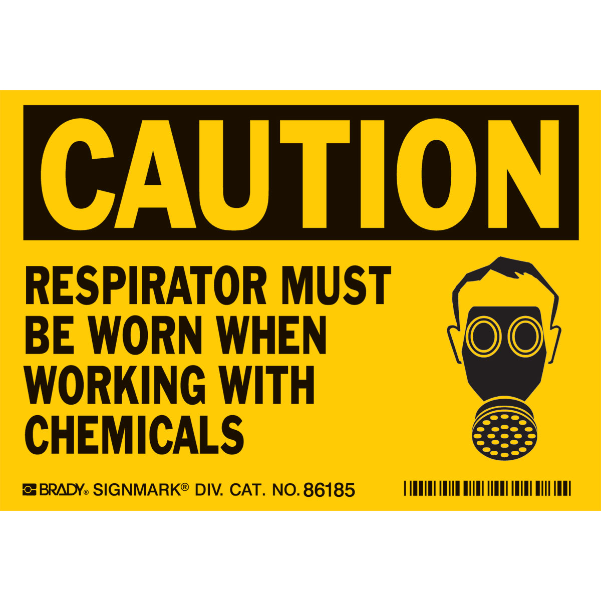 86185 B302-3.5X5-YK-O-5/PK-CAU-RESPIRATOR MUS