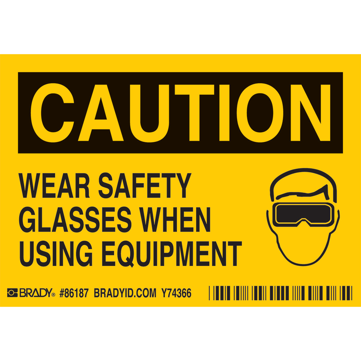 86187 B302-3.5X5-YK-O-5/PK-CAU-WEAR SAFETY GL