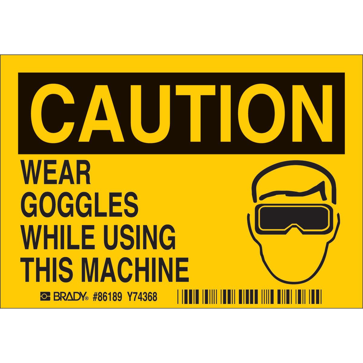 86189 B302-3.5X5-YK-O-5/PK-CAU-WEAR GOGGLES