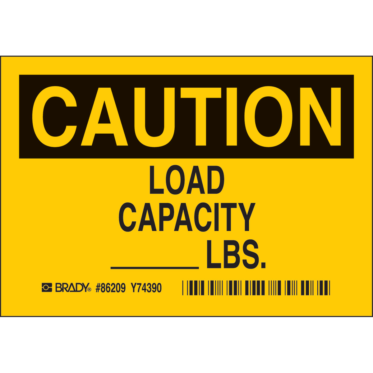 86209 B302-3.5X5-YK-O-5/PK-CAU-LOAD CAPACITY