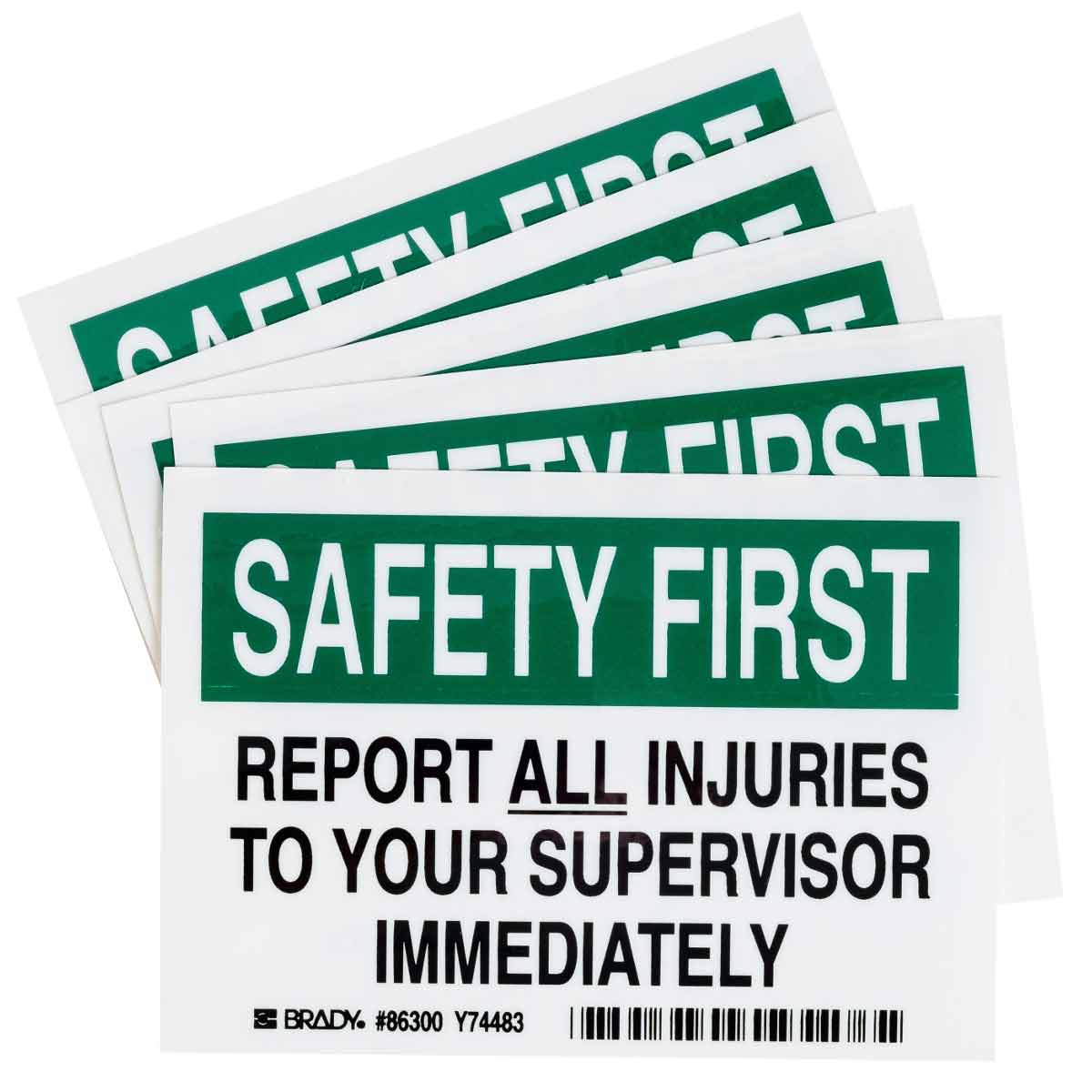 86300 B302-3.5X5-WG-O-5/PK-SAFETY FRST