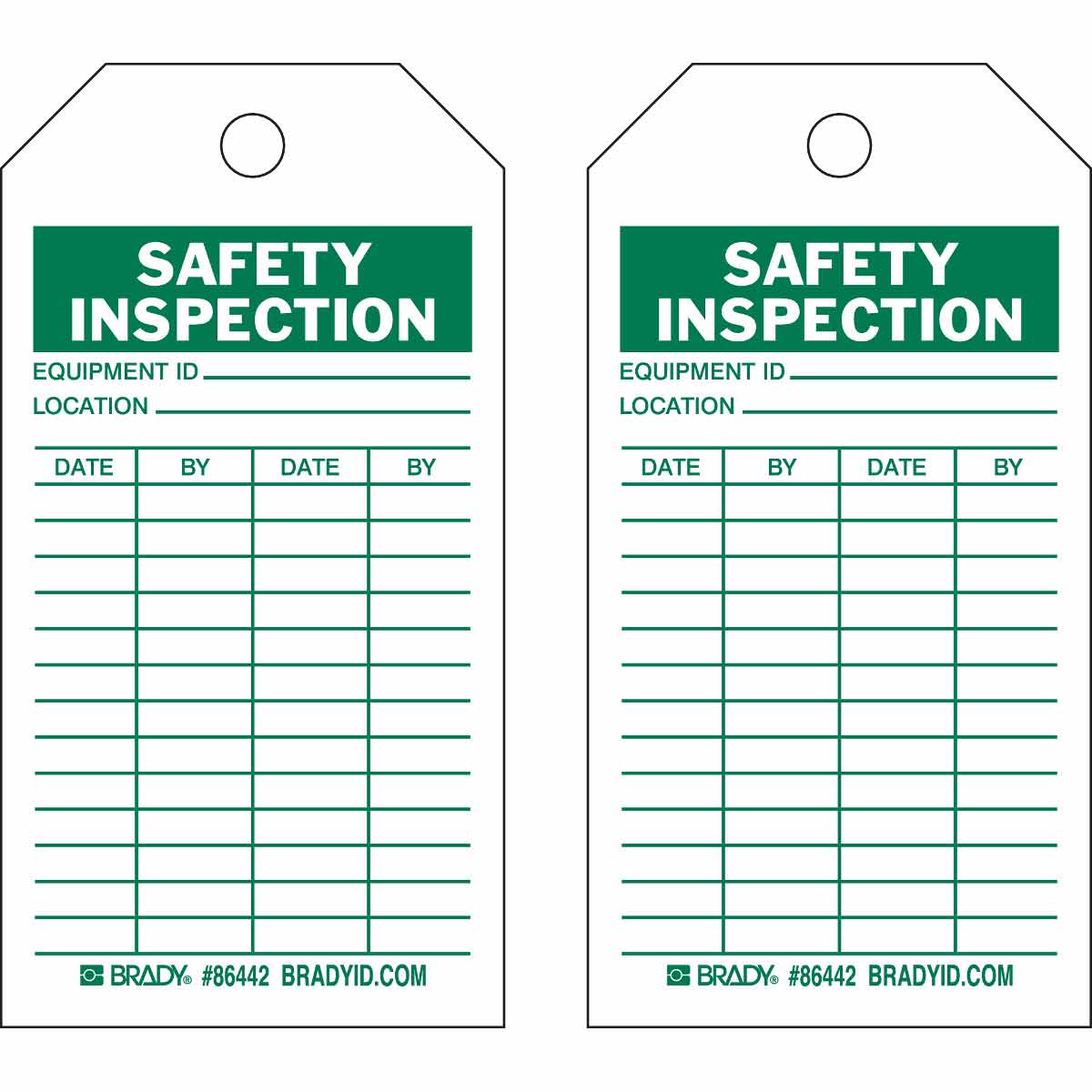 Safety Harness Inspection Tag : Clow Lifting Inspection Tags Ladders ...