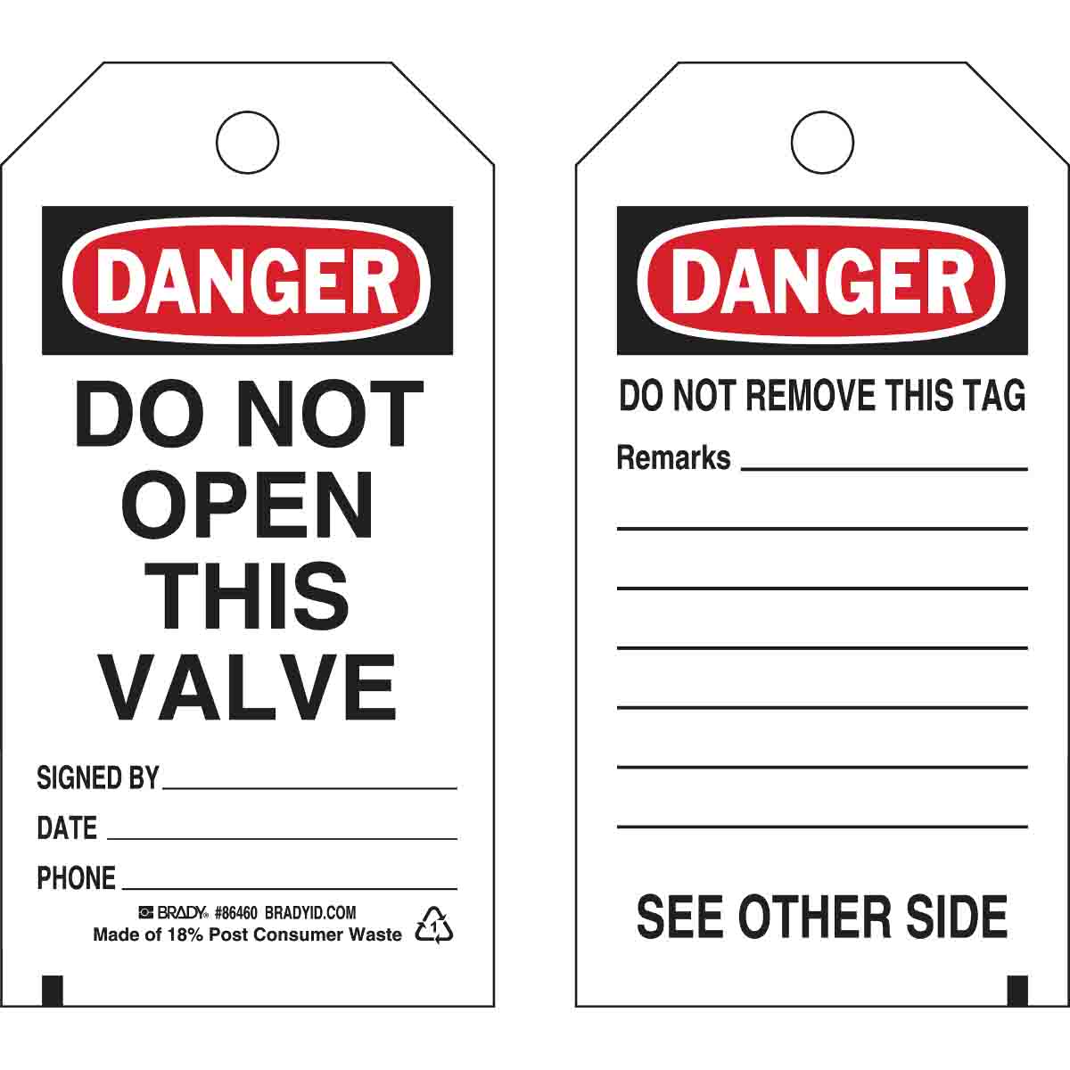 86460 TAG B851 5.75X3 BK/RD/WH 2SD 1-FLAP 10PK