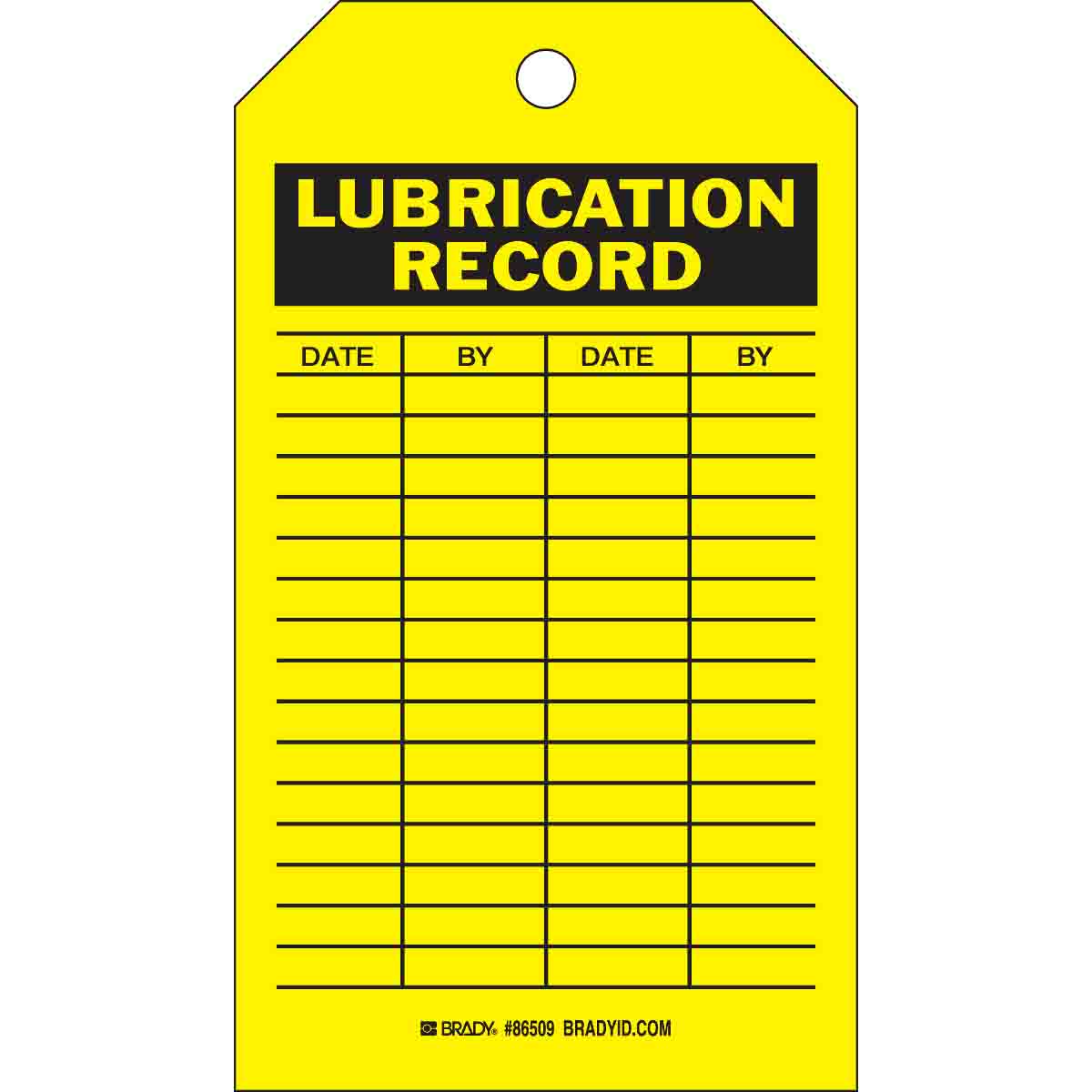 86509 TAG B837 7X4 BLK/YEL 2-SIDED 10/PK