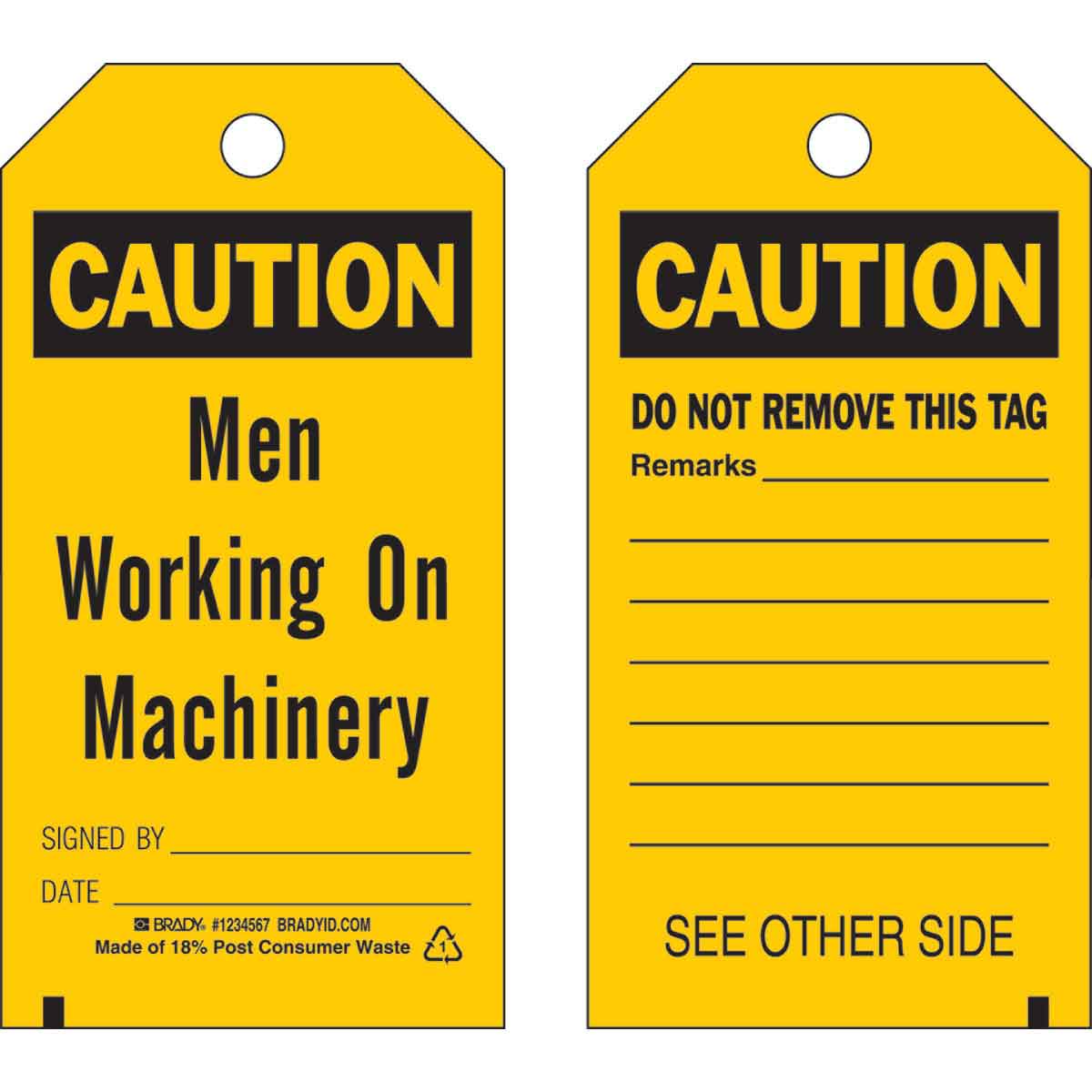 86544 TAG B851 5.75X3 BK/YL 2SIDE REV C 10/PK