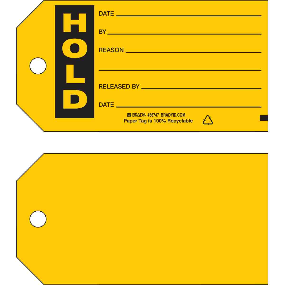 86747 TAG B853 3x5.75 HOLD 1SIDE 100/PK