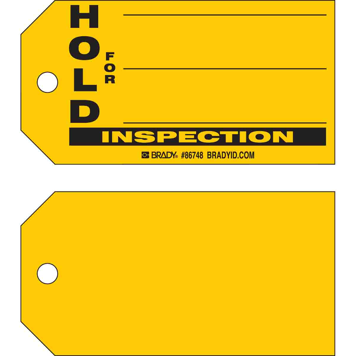 86748 TAG B853 3x5.75 BLK/YEL 1-SIDE 100/PK