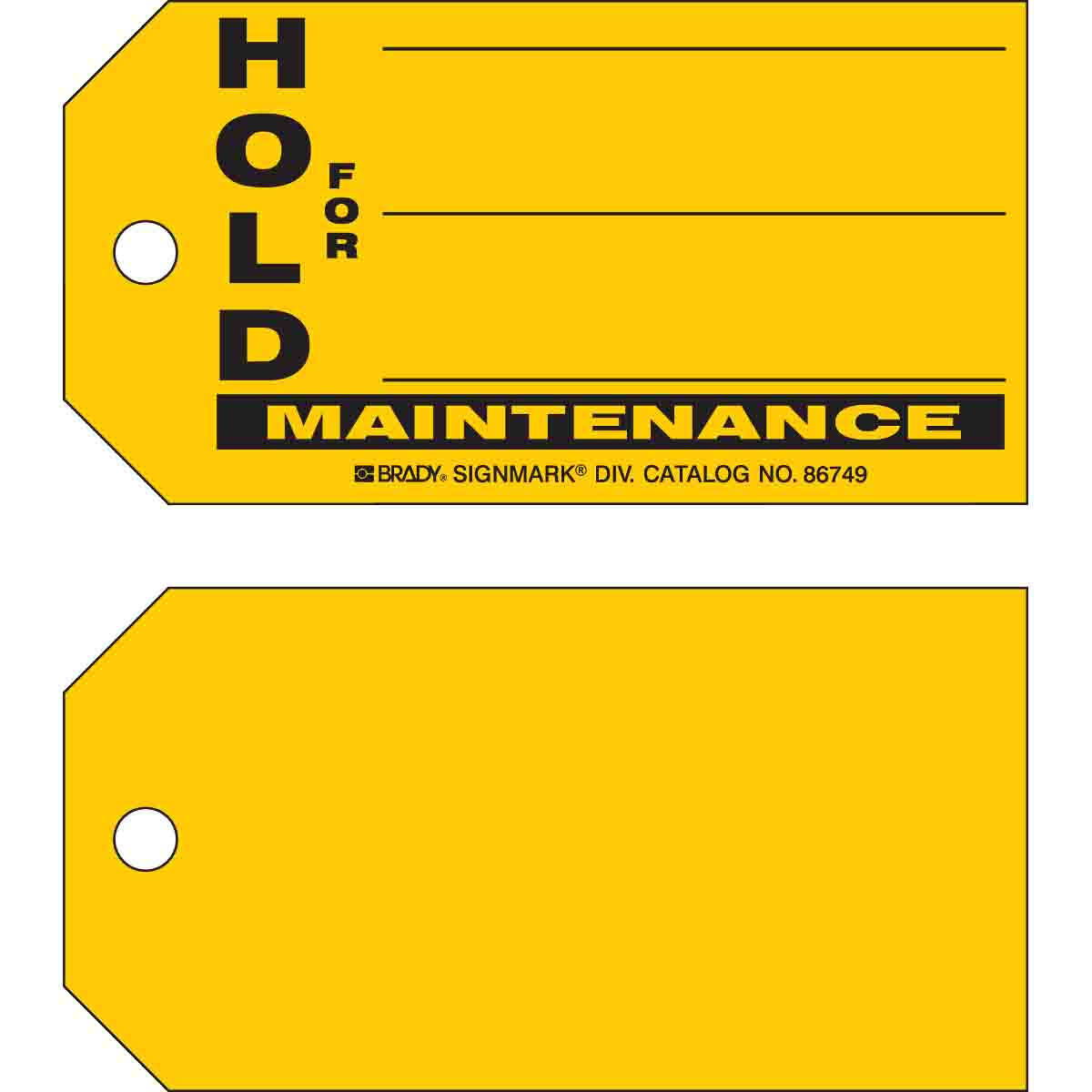 86749 TAG B853 3x5.75 BLK/YEL 1-SIDE 100/PK