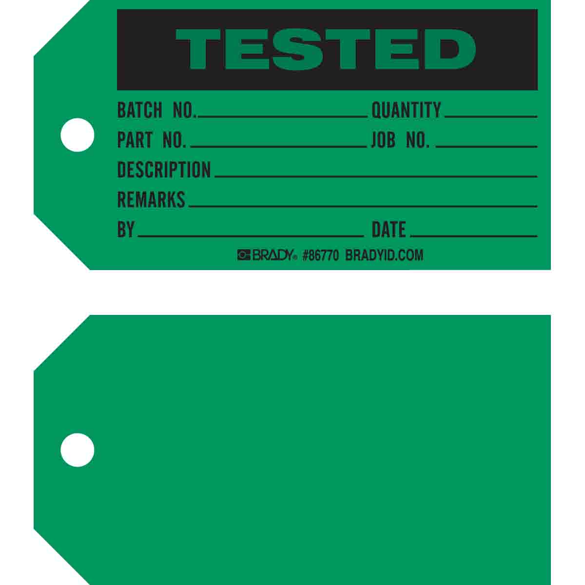 86770 TAG B853 3x5.75 BLK/GREEN 1-SIDE 100/PK