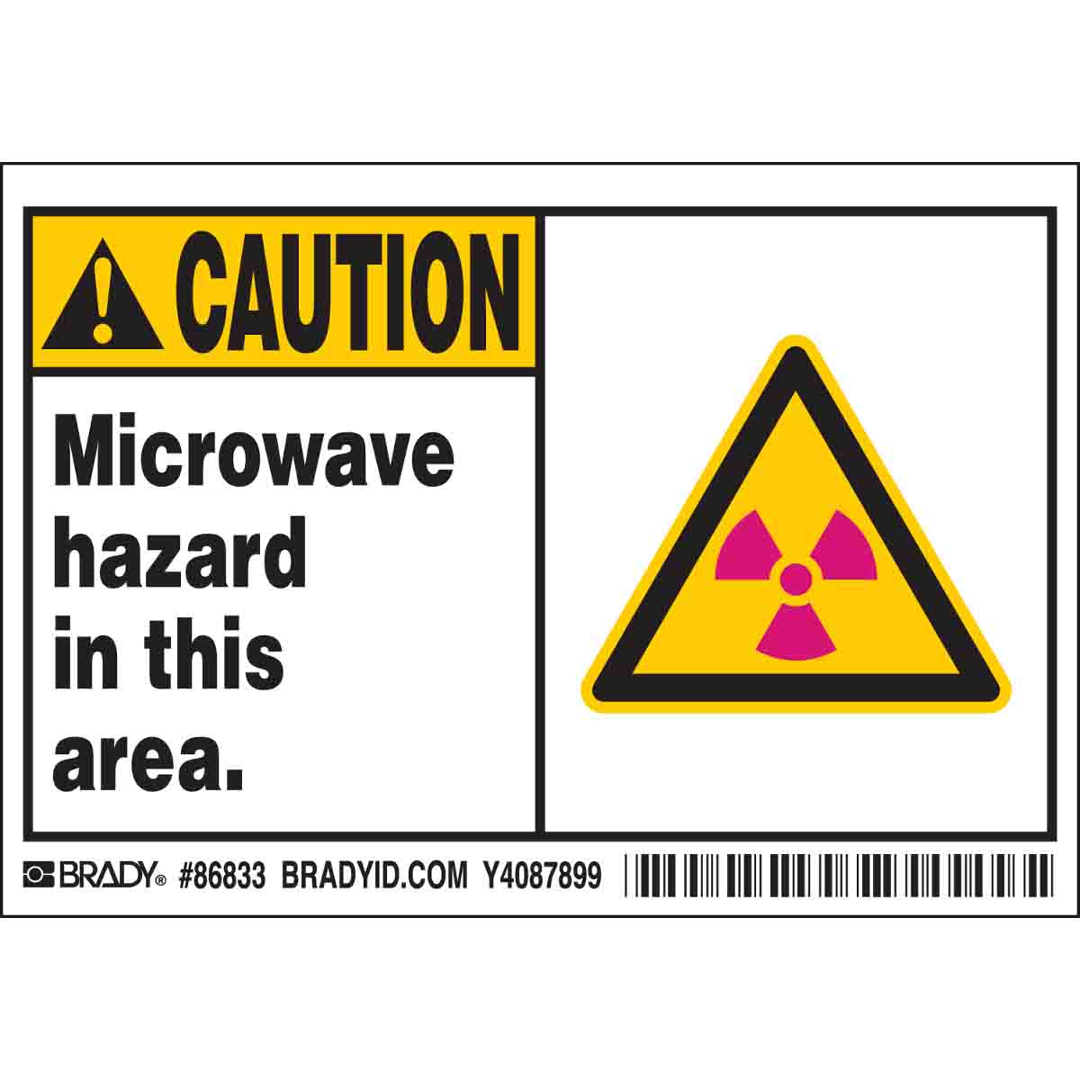 86833 B302 3.5X5 5PK BLK,MGN,YEL/WHT MICROWAVE