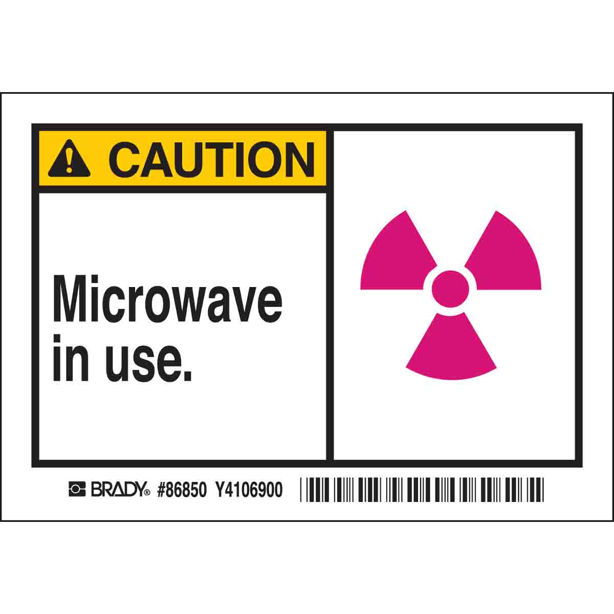 86850 B302-3.5X5-YK-AL-5/PK-CAU-MICROWAVE IN