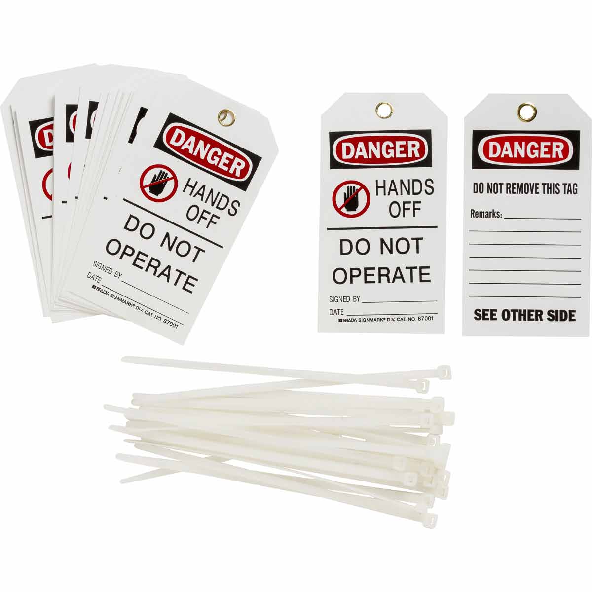 87001 TAG B851 5.75X3 HANDS OFF 2SD REVA 25/PK