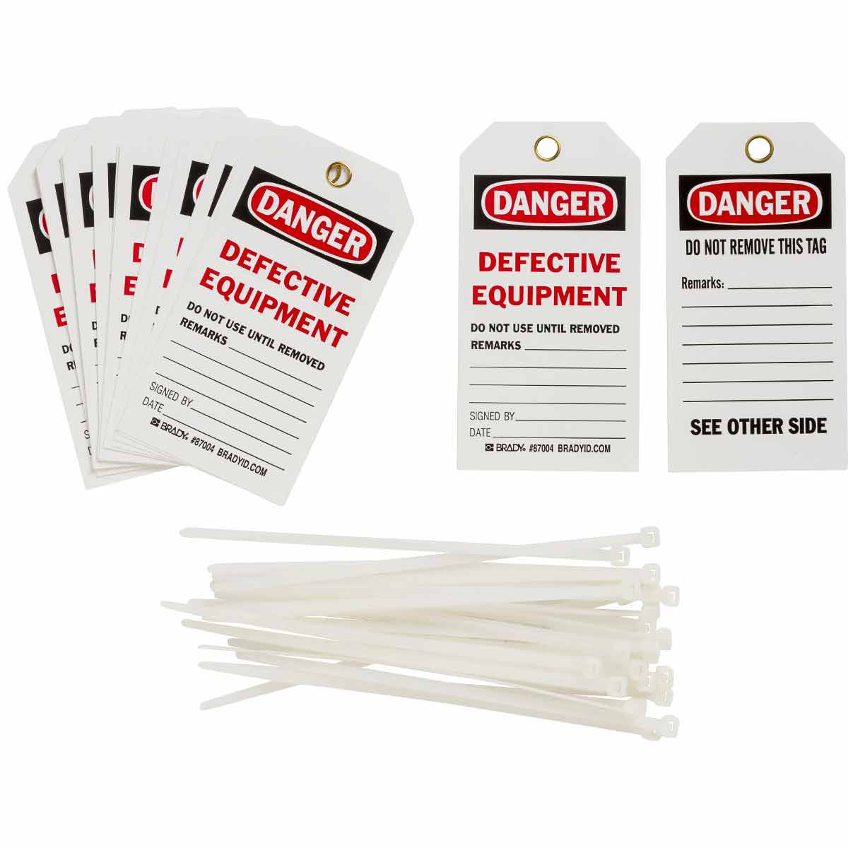 87004 TAG B851 5.75X3 BK/RD/WH 2SD REVA 25/PK