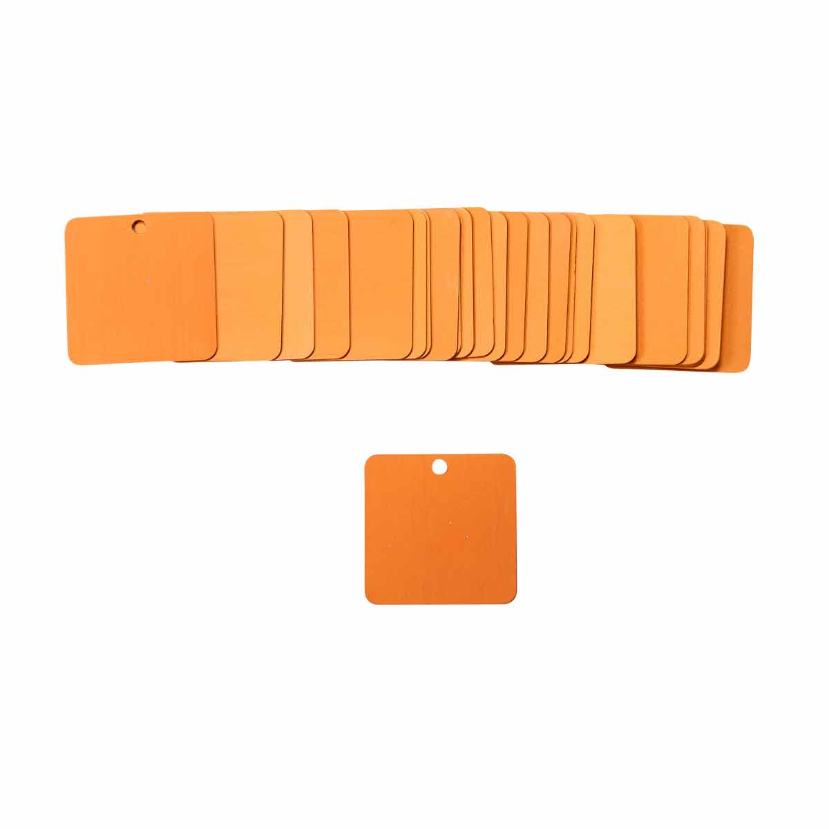 87636 ALUM VALVE TAG,2.0" SQUARE,ORANGE