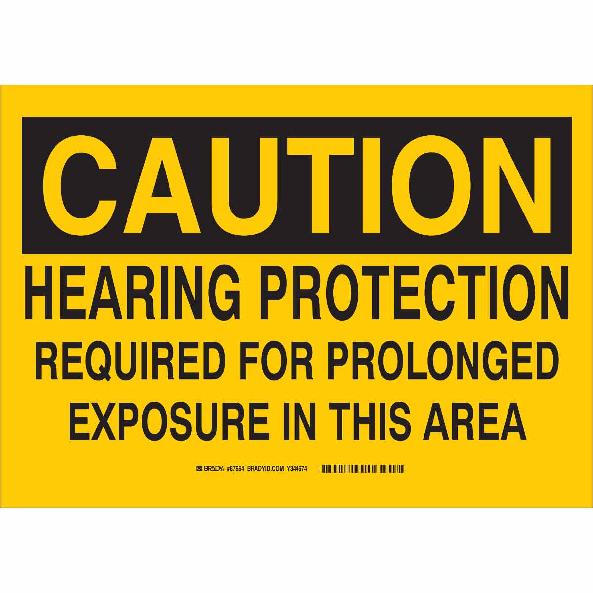 87664 B120,10X14,BLK/YEL,HEARING PROTECTION RE