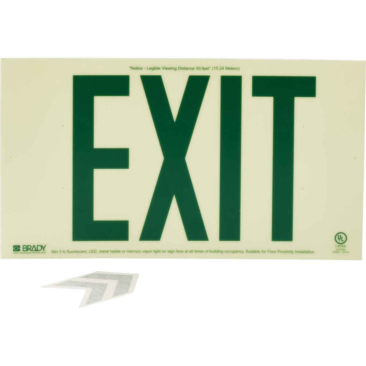 Bradyglo Exit Sign Brady Part 87808b Brady Sg