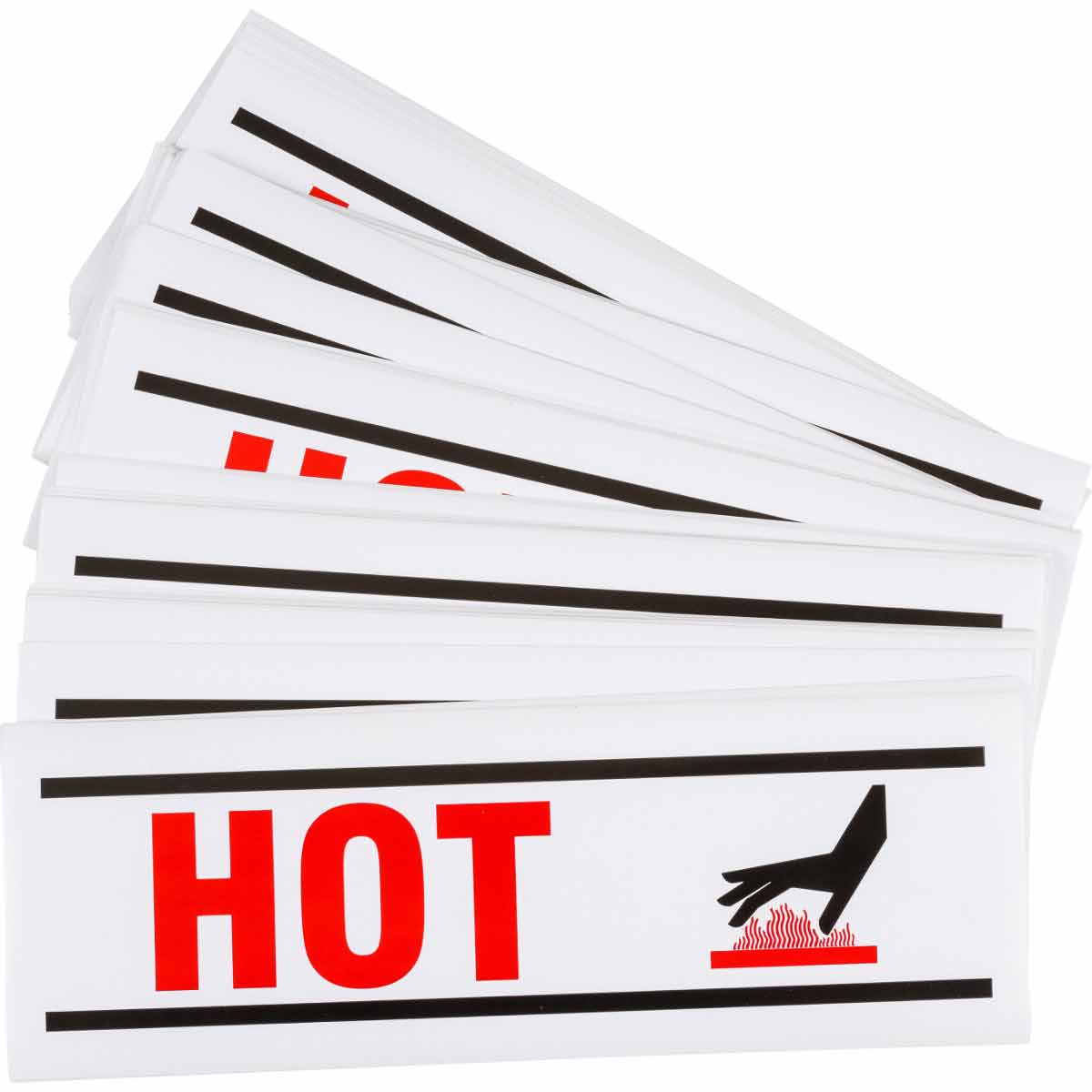 8817 B946,3.5"HX10"W, BLK&RE/WHT,HOT 25/PK