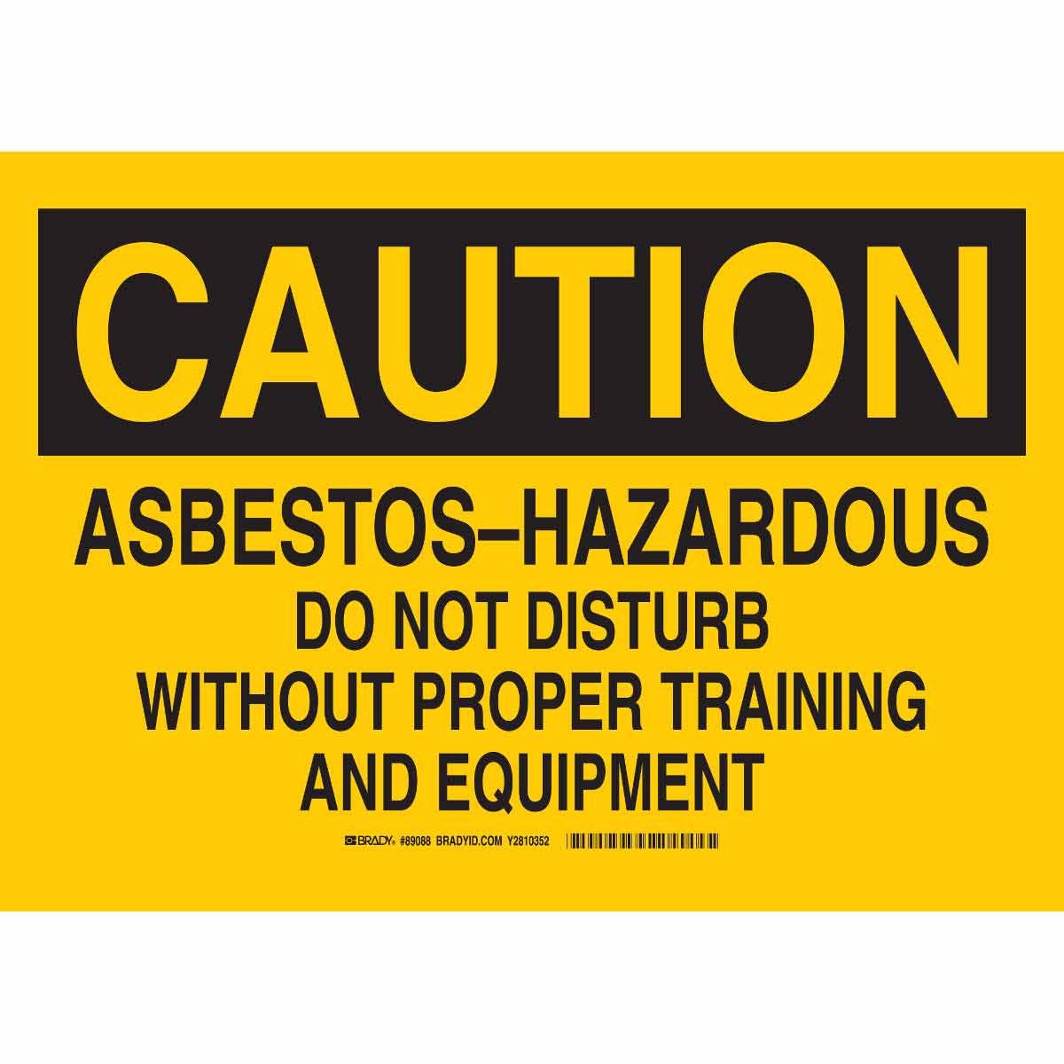 25419 B401 10X14 BLK/YEL CAUTION