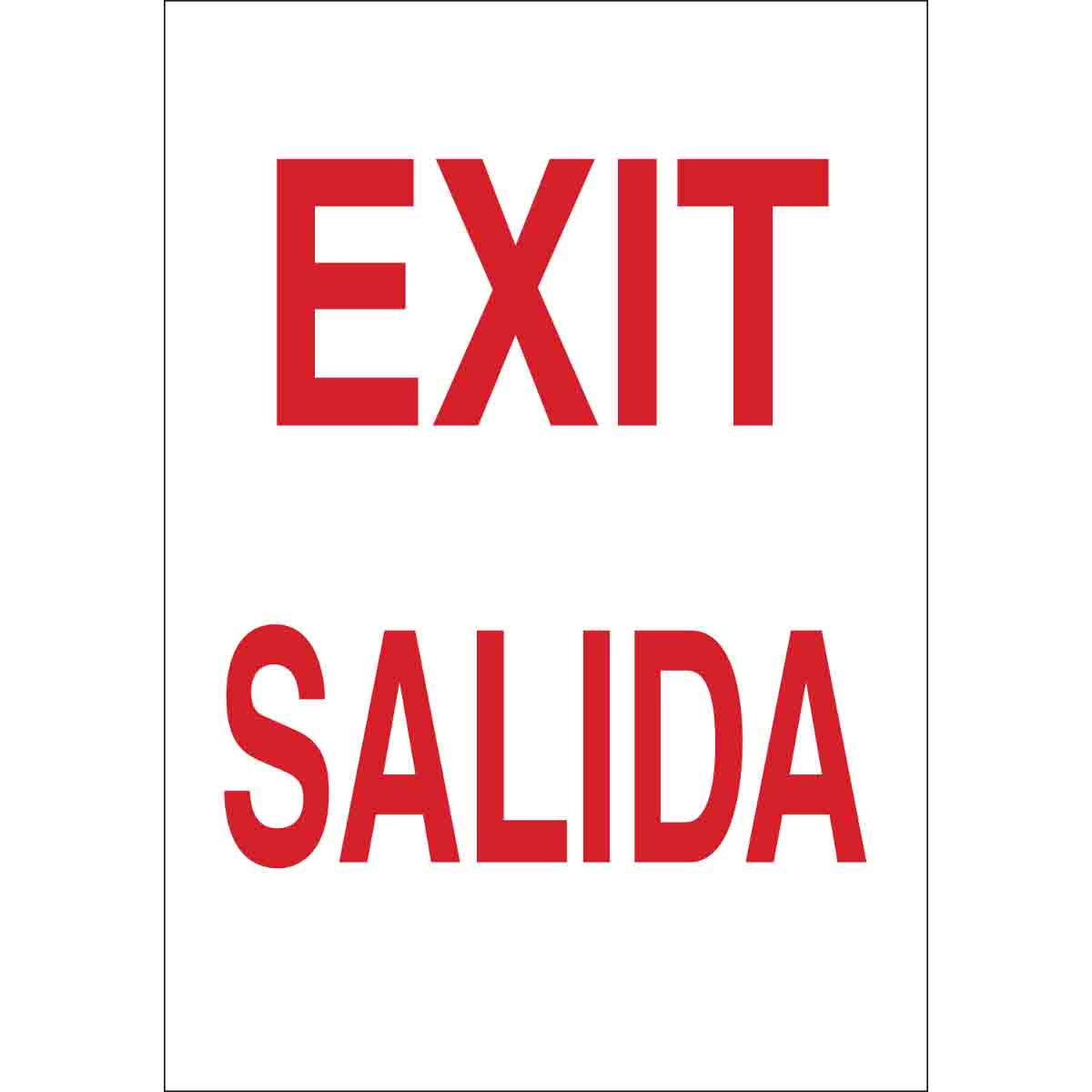 39696 B120,20X14,RED/WHT,EXIT/SALIDA