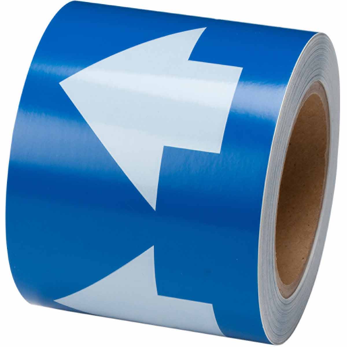 106175 B302 3"X30 YDS WHT/BLUE ARROW TAPE