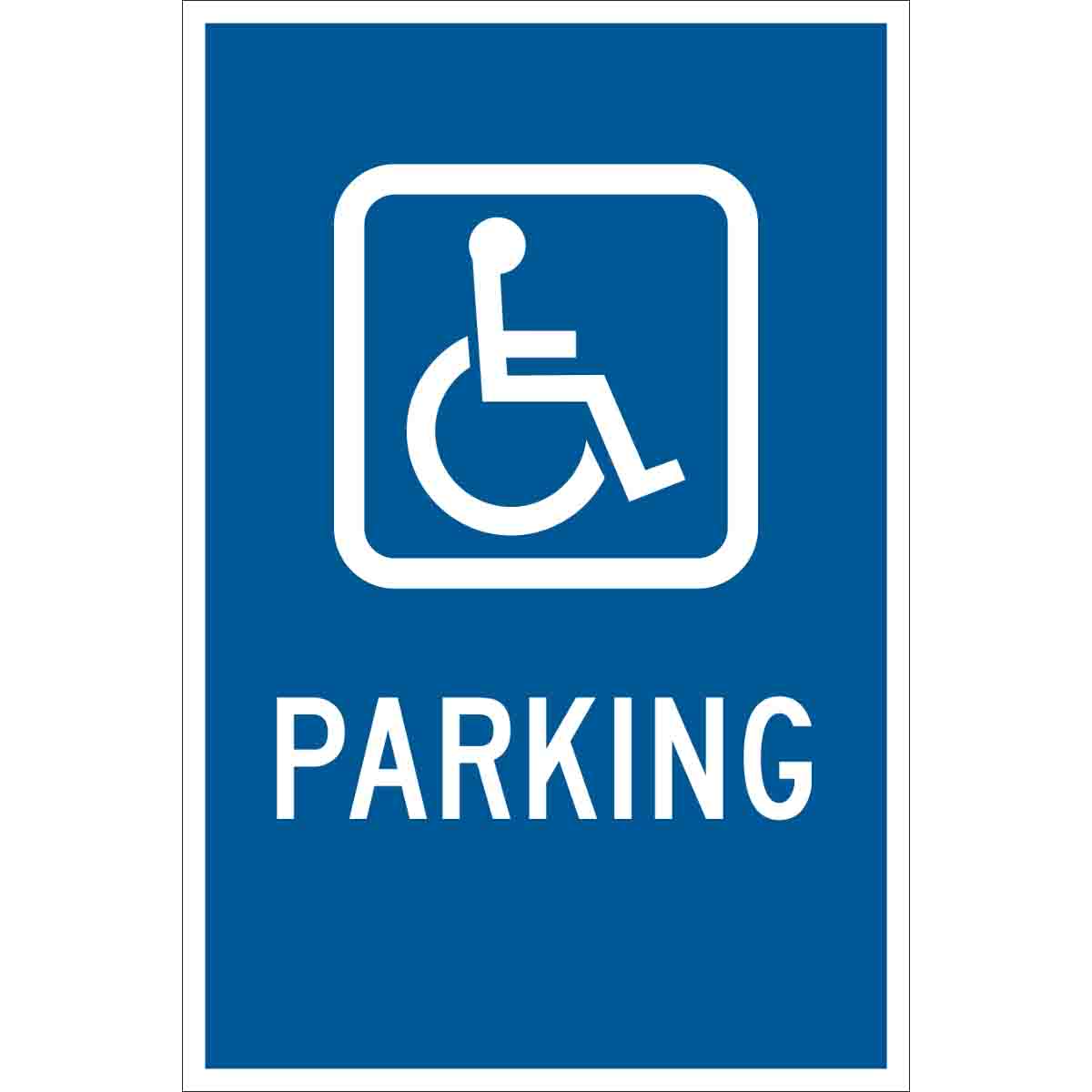 91336 B120,18X12,BLU/WHT,HANDICAPPED PARKING