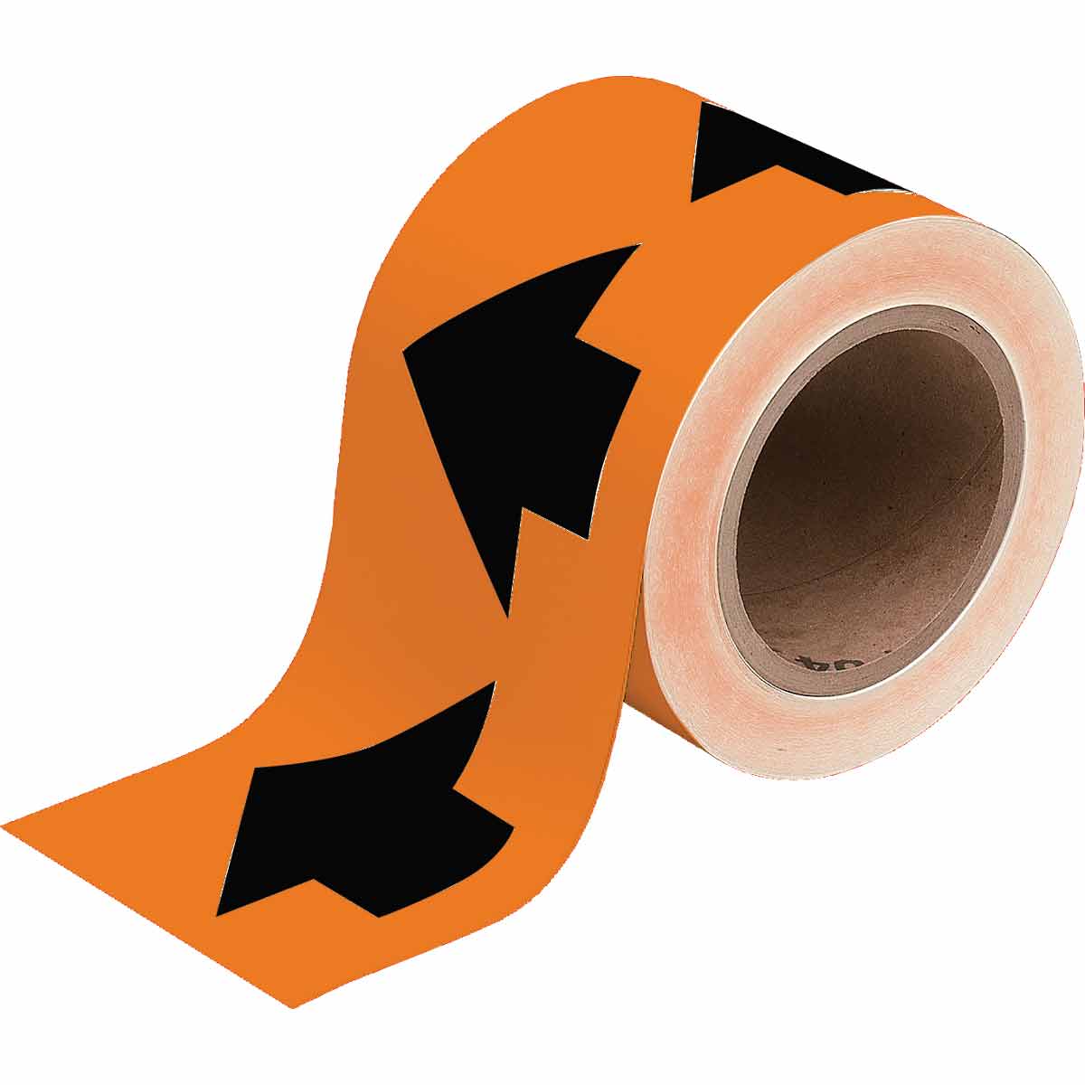 109942 B302 3"X30YDS BLK/ORG ARROW TAPE