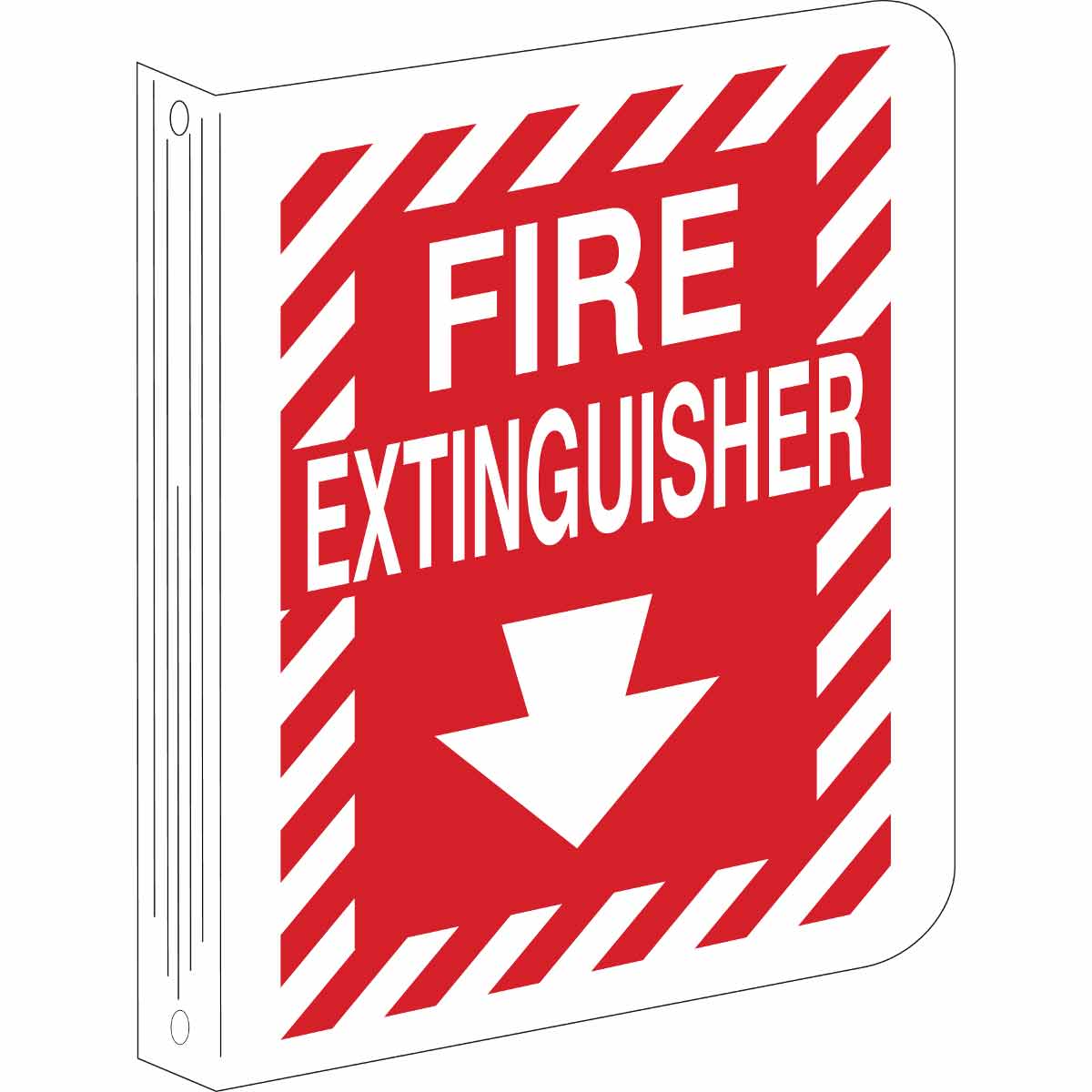 70998 B450, 12.5X9"HI VIS L-SIGN, FIRE EXT.