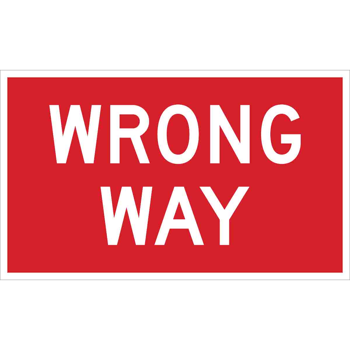 94152 18X30 WHT/RED TRAFFIC WRONG WAY HIP