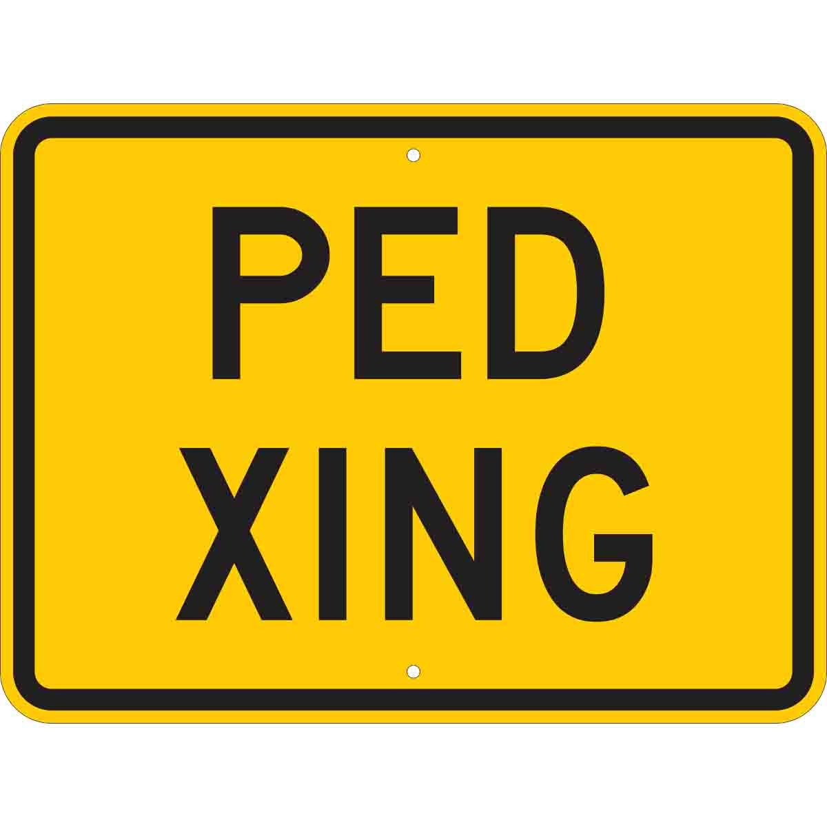 94237 18X24 BLK/YEL TRAFFIC PED XING HIP