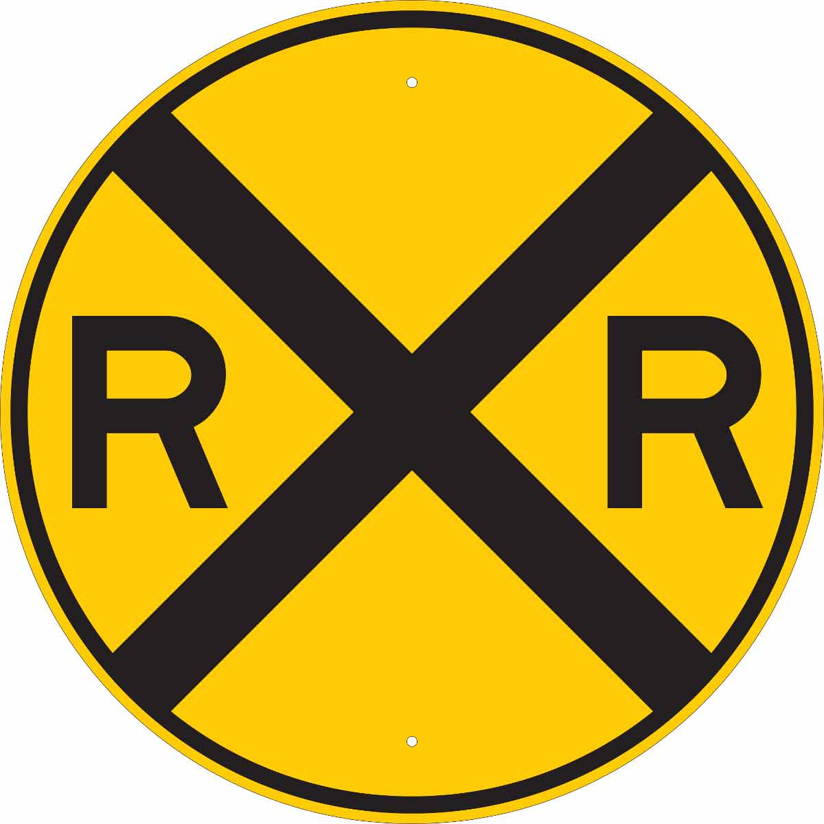 94307 30" DIA BLK/YEL TRAFFIC RR XING HIP